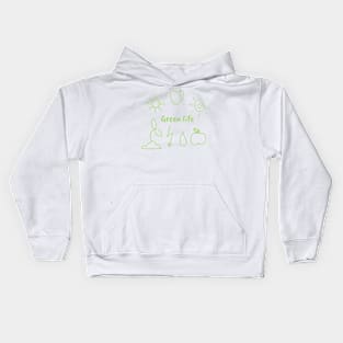 Environmental elements design. Line art Kids Hoodie